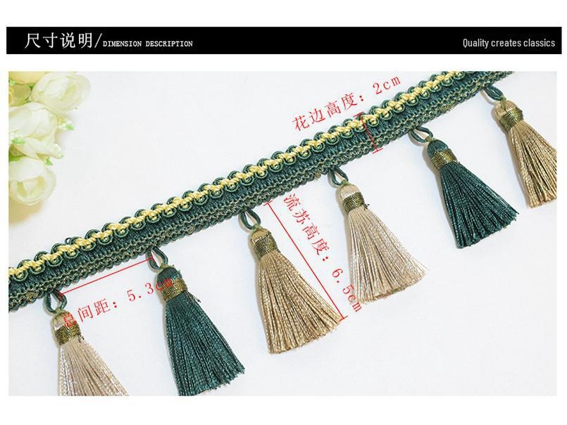 Red Tassel Lace - Multi-Use Home Accessory (12m) for Luggage, Curtains, and More