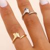 New Creative Ocean Wind Fish Open Ring for Women Fashion Gold Silver Color Geometric Personality Adjustable Finger Ring Jewelry