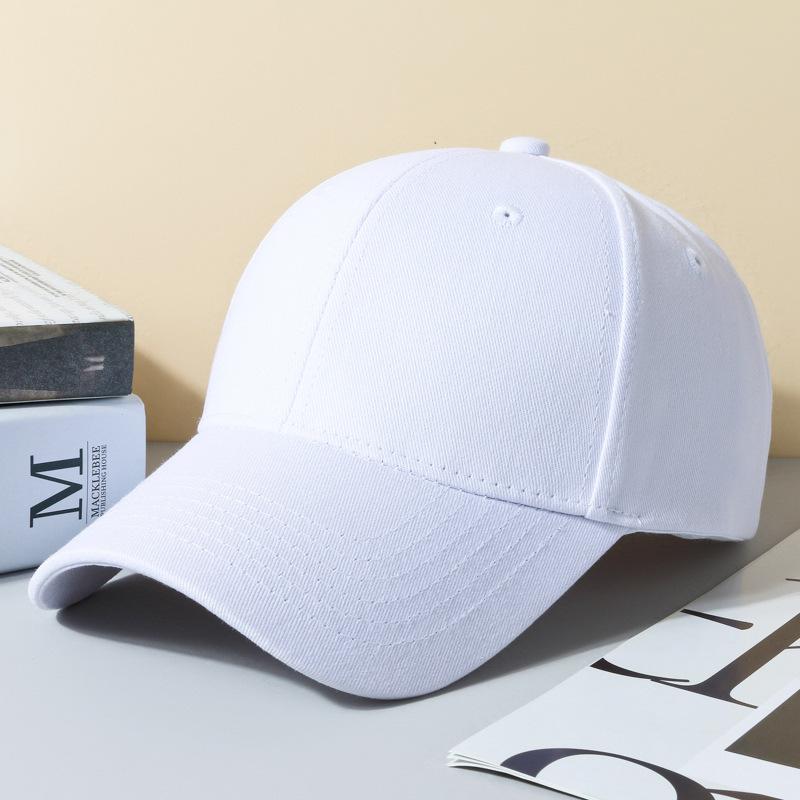 Solid Color Baseball Cap with Logo - Trendy, Casual, and Versatile Duckbill Design for Men & Women with Sun Protection