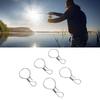 5PCS Fishing Locks Stainless Steel Single Handed Live Fish Lock Buckle for Freshwater Saltwater Fish