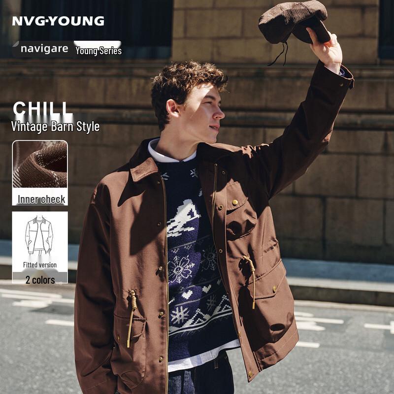 Navegantes Men's Retro Casual Jacket Windbreaker