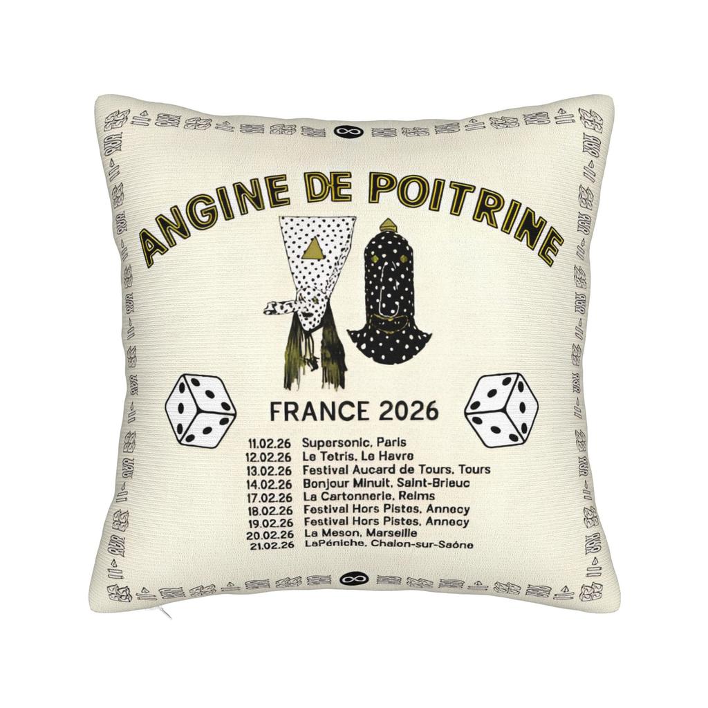 Metal Angine de Poitrine Rock Music Square Pillowcases Polyester Home Cushion Case Creative Decorative Pillow Cover