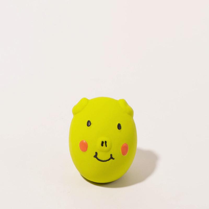 Direktverkauf ab Werk Haustierspielzeug Ball Latex Quietschender Schweinekopf Ball für Hunde und Katzen