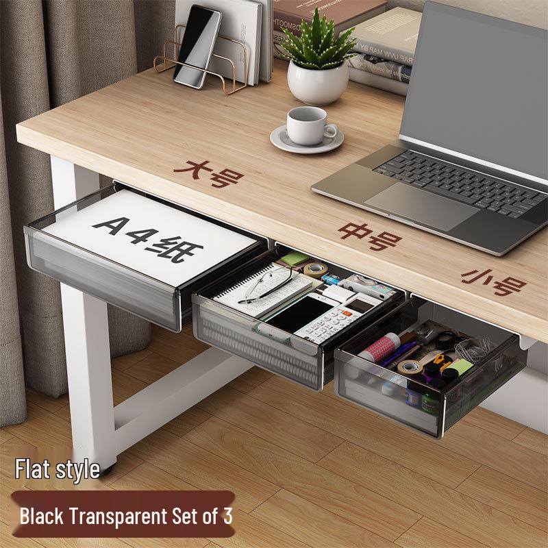 Invisible Under-Desk Storage Drawer for Office Workstation