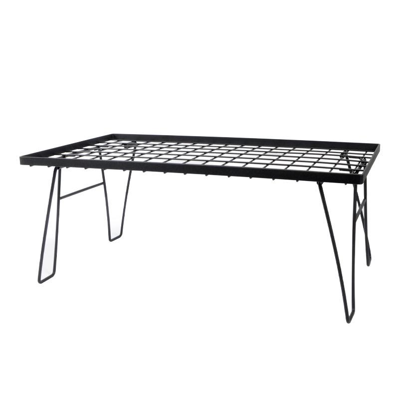 Portable Outdoor Folding Mesh Bamboo Table with Multi-Functional Draining Rack