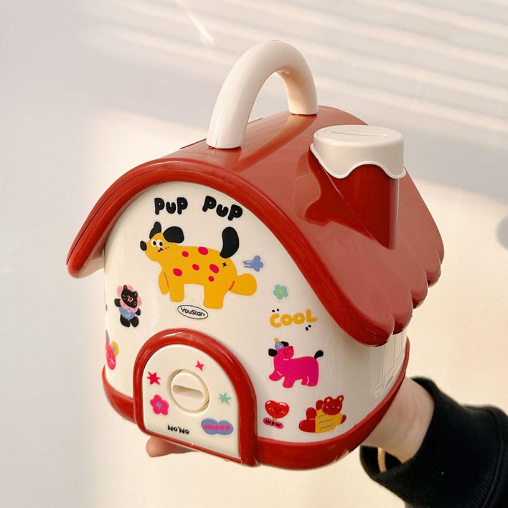 

To Save Money Box With Key Lock Saving Money Box Cartoon Kids Toy червоний