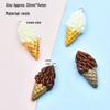 Resin Ice Cream Cone Keychain Charm – Cute DIY Jewelry Accessory Toy Ornament