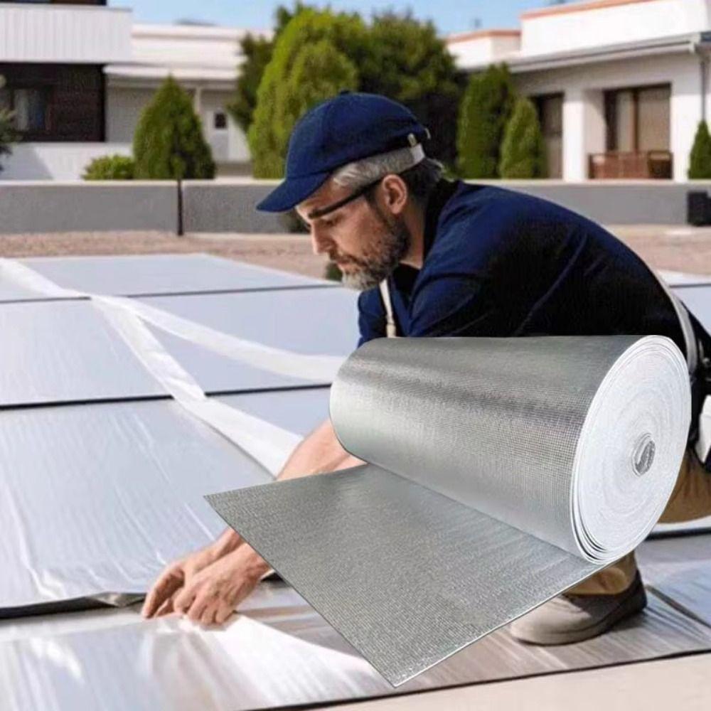 5m/10m Wandisolierfolie Wasserdichte Aluminiumfolie Isolierwatte Verdickt Sonnenschutz Heizkörper Reflektierende Folie