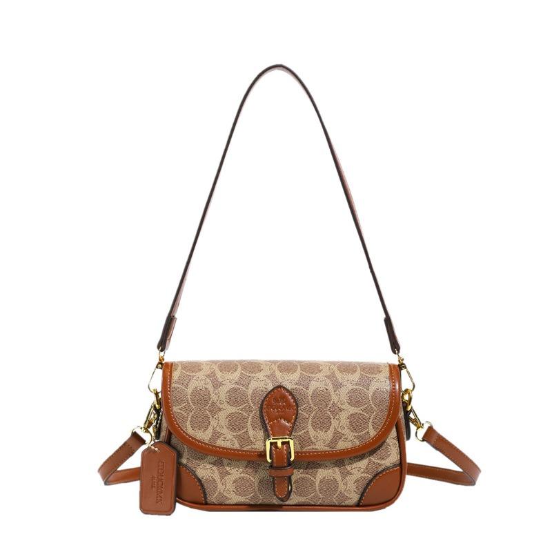 Retro Printed Shoulder Armpit Bag Autumn and Winter New Old Flower Messenger Bag Versatile Fashion Niche