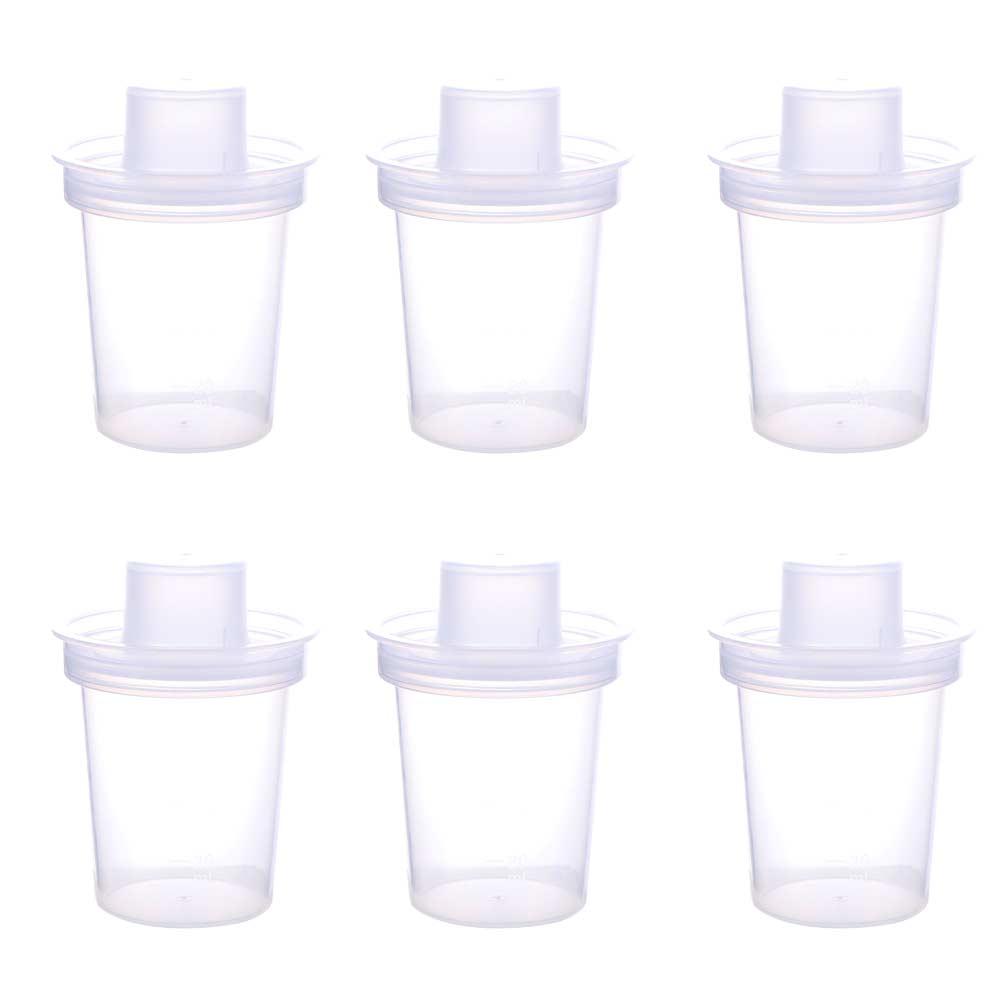 6PCS Transparent Portable Formula Storage Bottle Leakproof Plastic Milk Powder Container 80ML Moisture-proof Baby Formula Box