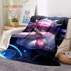 3D Niedliche Genshin Impact Cartoon Spiel Weiche Flanelldecke für Betten Schlafzimmer Sofa Picknick, Überwurfdecke für Outdoor-Freizeit Nickerchen Geschenk