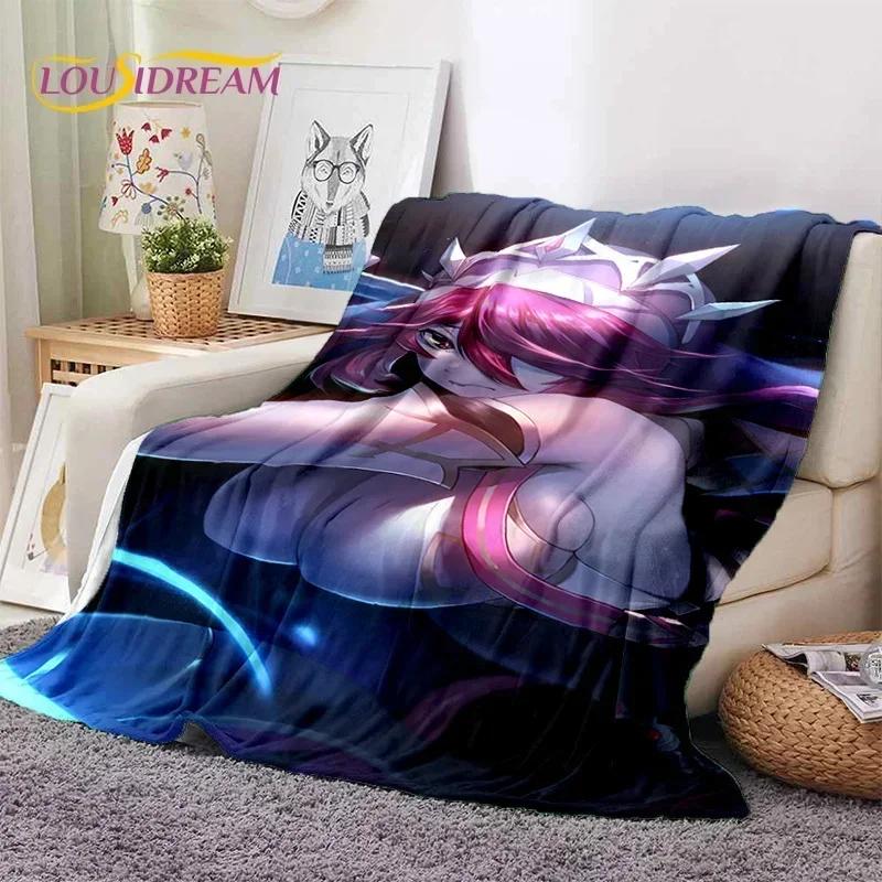 3D Niedliche Genshin Impact Cartoon Spiel Weiche Flanelldecke für Betten Schlafzimmer Sofa Picknick, Überwurfdecke für Outdoor-Freizeit Nickerchen Geschenk