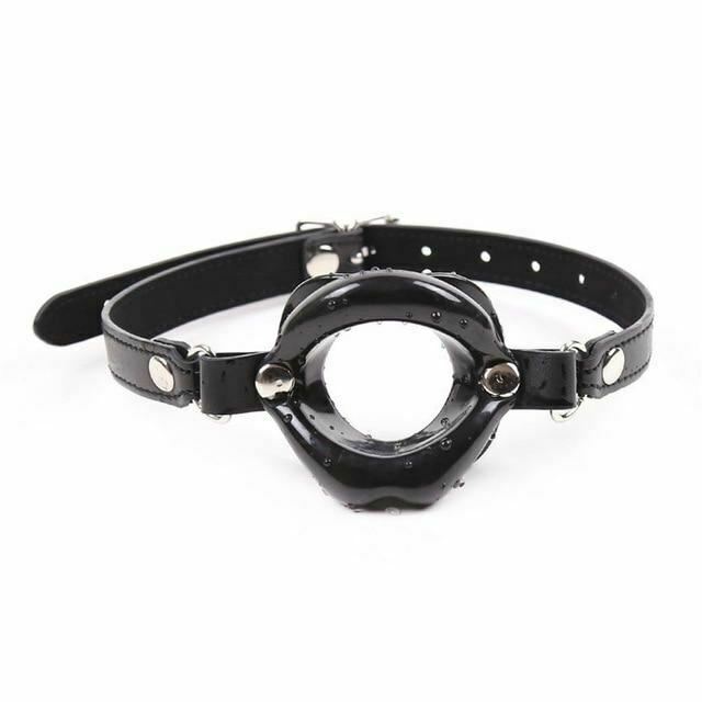 Open Mouth Rubber Lips Gag Slave Training  Restraints Gags