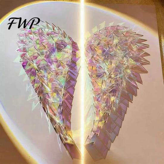 High Transparency Acrylic Squares Mini Iridescent Squares, Translucent Rainbow Pieces, 2cm 3cm Holographic Transparent Craft Tiles for DIY Crafts,