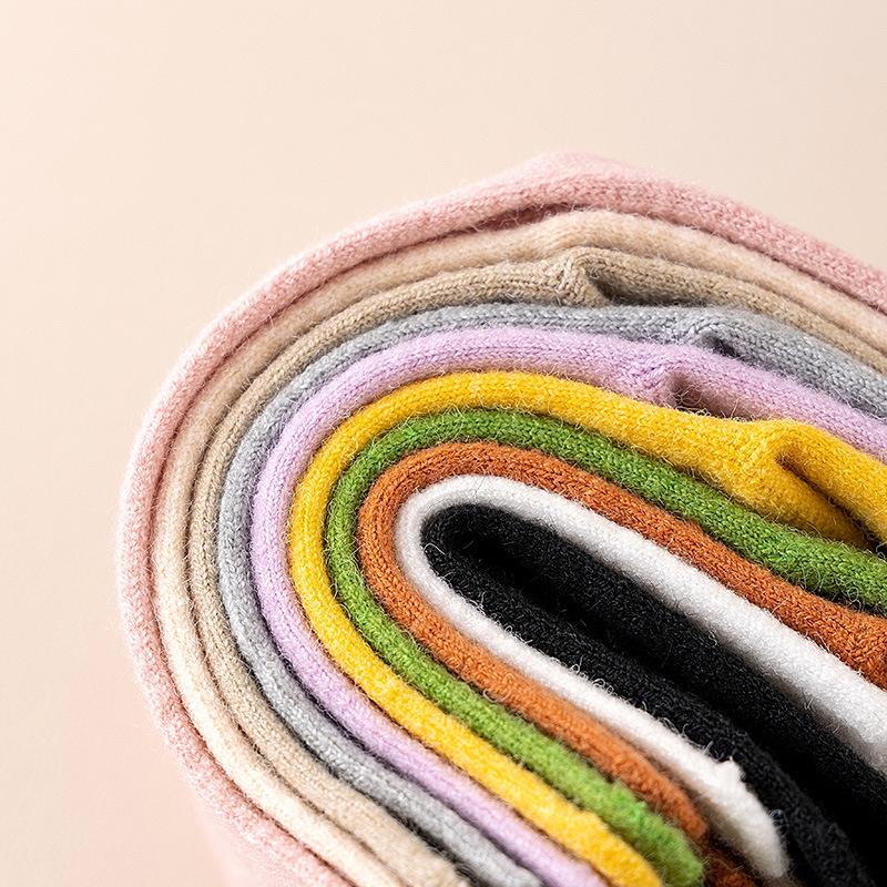 Women's Warm Wool Mid-Calf Five-Toe Socks - Multi-Color, Thick, Cold-Resistant for Autumn and Winter