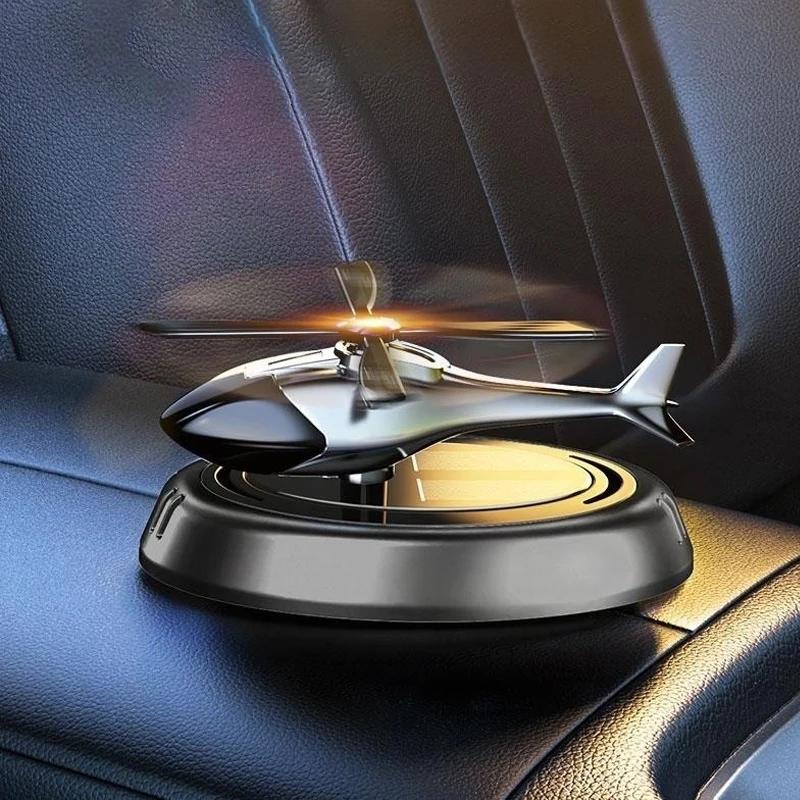 Solar Car Air Freshener Perfume Helicopter Decor Interior Decor Solar Car Rotating Aromatherapy Perfume