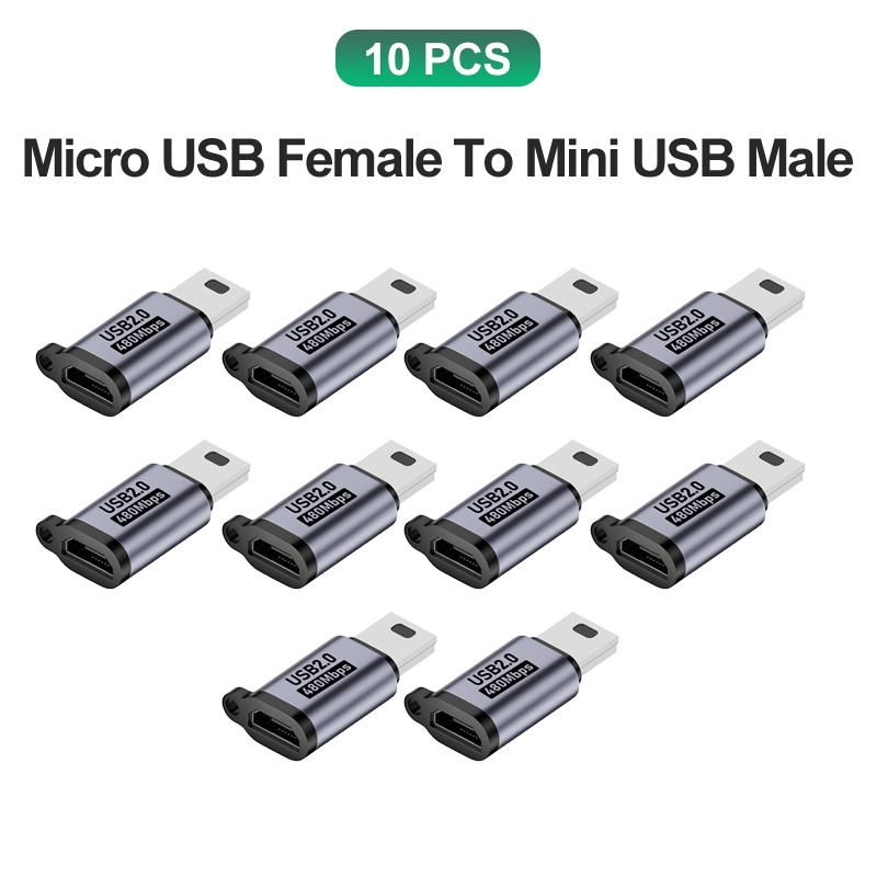 Micro USB Adapter Micro USB Female To Mini USB Male Converters Charger Data Cable Adapter