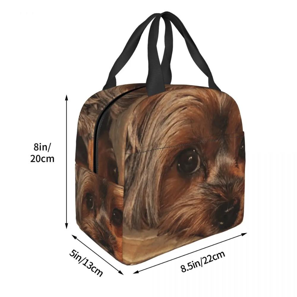 Cute Yorkshire Terrier Yorkie Puppy Dog Insulated Lunch Bag for Women Kids Portable Food Boxes Thermal Lunch Box Tote