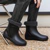Stivali da Pioggia da Uomo alla Moda Scarpe da Chef Scarpe da Pesca Casual Impermeabili Comodi Taglia Grande Antiscivolo Resistenti all'Usura Tendenza