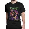 Vintage Gewaschen Elvira Herrin der Finsternis Retro Gothic Bedrucktes Baumwoll-T-Shirt Herren Damen Tee Sommer Lässige Mode Kleidung Oberteile Streetwear