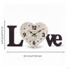 LOVE Letter Wall Clock Silent with Letters Acrylic for Bedroom, Living Room, Wedding
