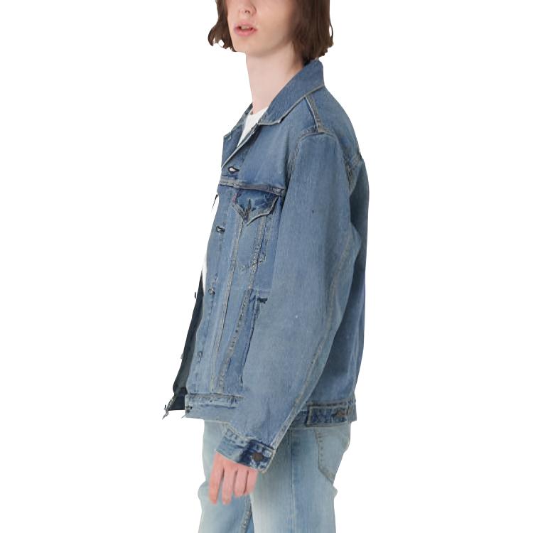 Levis Solid Color Button-Up Long Sleeve Denim Jacket Men Jackets Blue 77380-0058