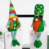 St. Ornement Gnome Feuille Verte de la Saint-Patrick avec Arc-en-ciel et Décoration Rudolph