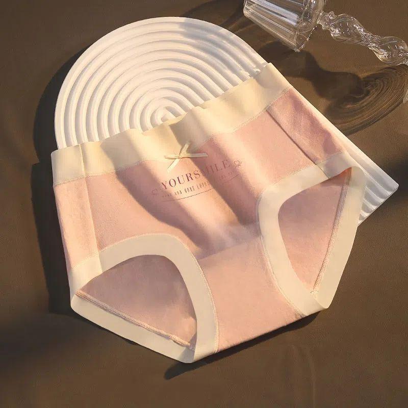 Baumwollunterwäsche Damen Atmungsaktiv Hautfreundlich Trend Buchstaben Bedruckte Damen Slips Sanfte Atmungsaktive Elastische Mädchen Shorts