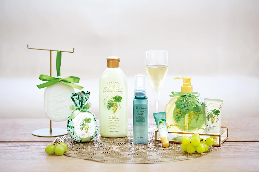 Chardonnay White Grape Scented Hand Care Set In Wrapping Bag 1 Each of Hand Cream and Hand (gift Wrapped, Soap)