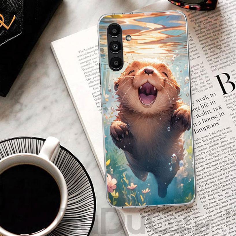 Animal Otter Cute Cartoon Phone Case For Samsung A17 A16 A26 A36 A56 A15 A14 A13 A55 A54 A53 A35 A34 A33 A25 A24 A23 A05S A04S A