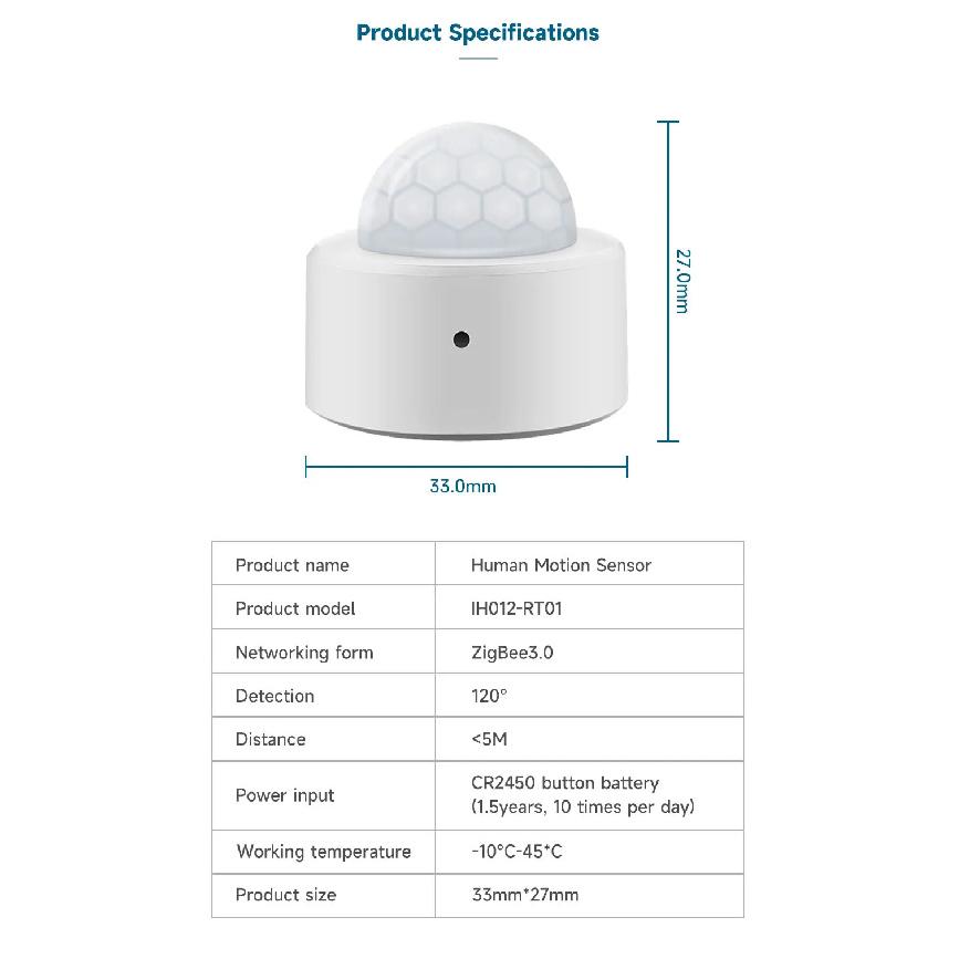 Tuya Zigbee PIR Motion Sensor Human Body Infrared Detector Home Security Alarm Movement Detection Sensor Works With Smart Life