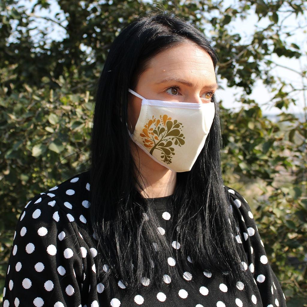 Face Mask Cloth Adult Golden Tree With Filter