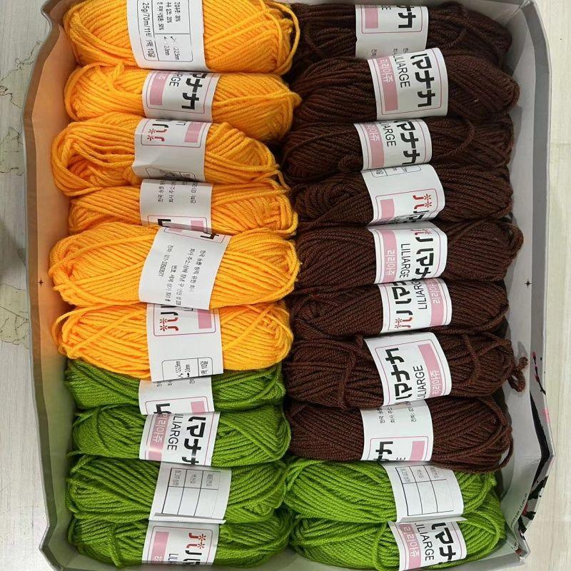 20Pcs/Lot Milk Cotton Wool Yarn Set 4 Strands Soft Baby Cotton Yarn Woolen Yarn for DIY Dolls Bags Sweater Hats Combination Pack