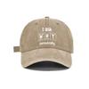 Washed Gray Baseball Cap With Science I Ask WHY Periodically Print Casual Adjustable Dad Hat For Adults