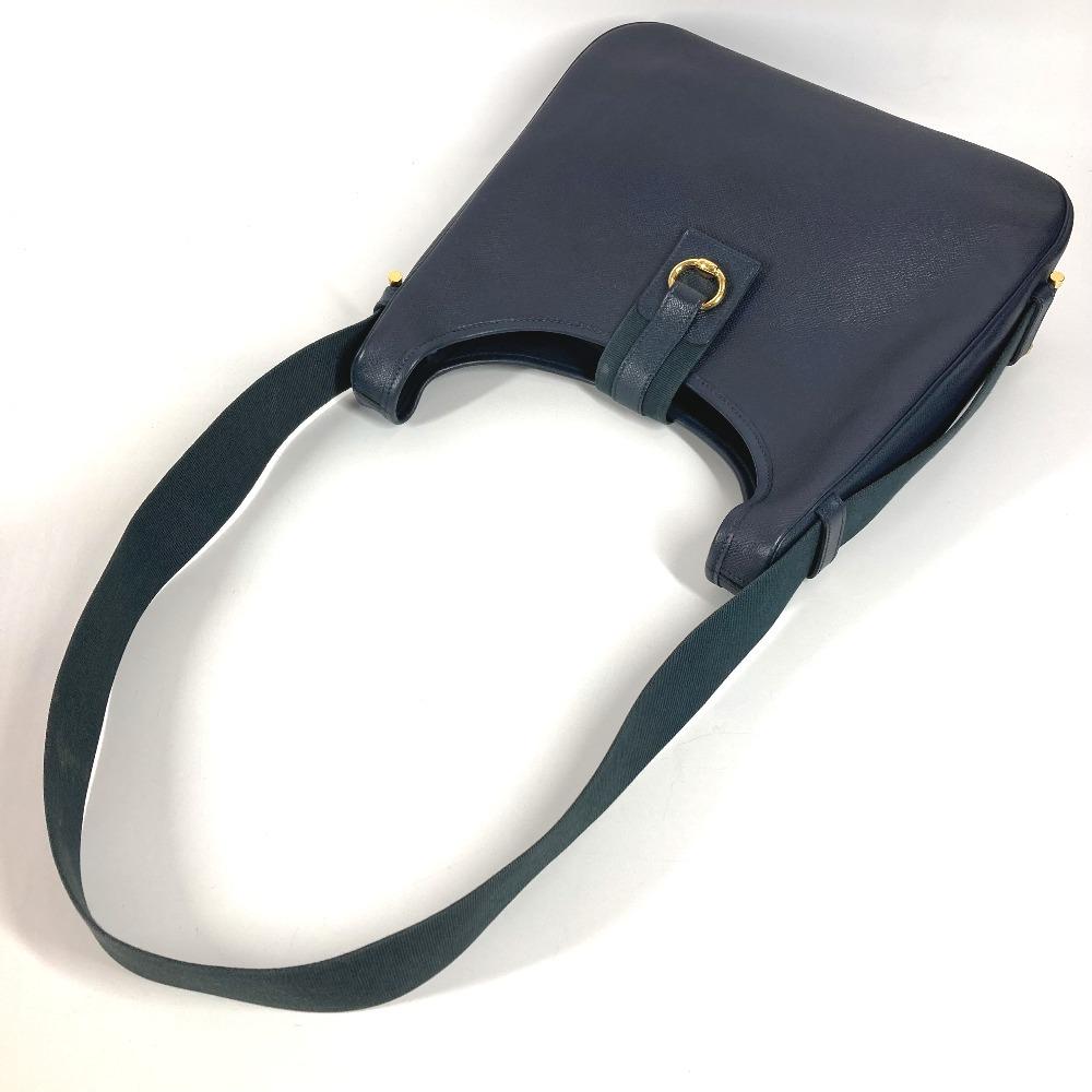 HERMES vintage Sako Bag Tote Bag Shoulder Bag Courchevel Navy/GoldHardware