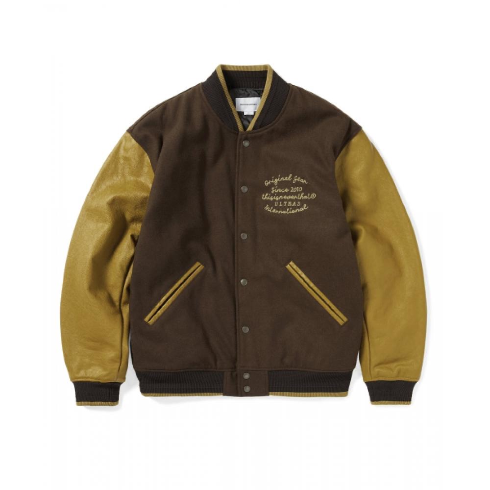 Thisisneverthat Ultras Varsity Jacket Brown S