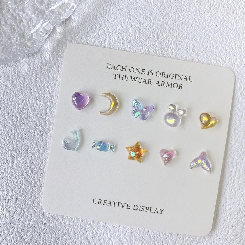 Hot Selling New Aurora Mixed Color Mini Nail Art Decorations for Girls DIY Nail Accessories Materials