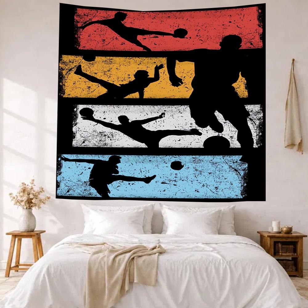 Soccer Wall Decor Tapestry Art For Pet Memorial Birthdaywedding Party Backdrop Family Gift