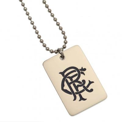 Enamel Crest Dog Tag And Chain