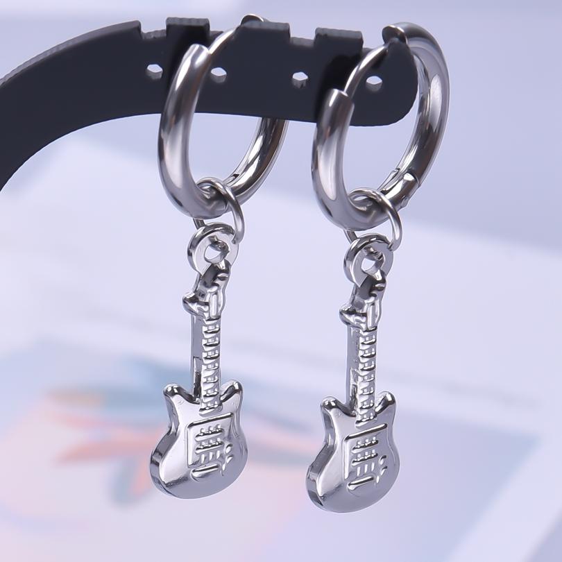 The Sword Earrings For Women/Men Accessories Vintage Jewelry Stainless Steel Hoop Ear Piercing Sabre Charm Goth Pendientes Gifts