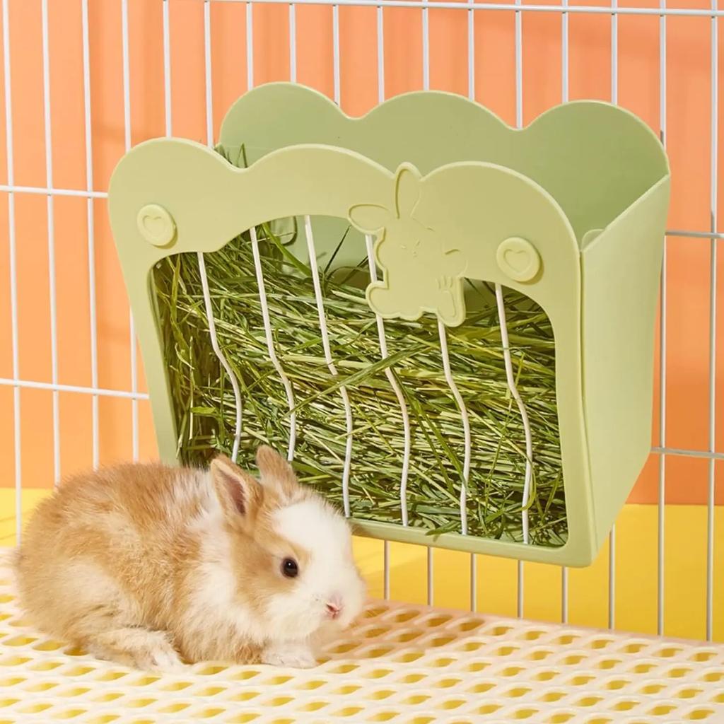 Hanging Hay Bag for Bunny Guinea Pigs Small Animal Feeder Rabbit  Bunny Food Dispensers Bag Cage Accessories Pet Feeding Bag