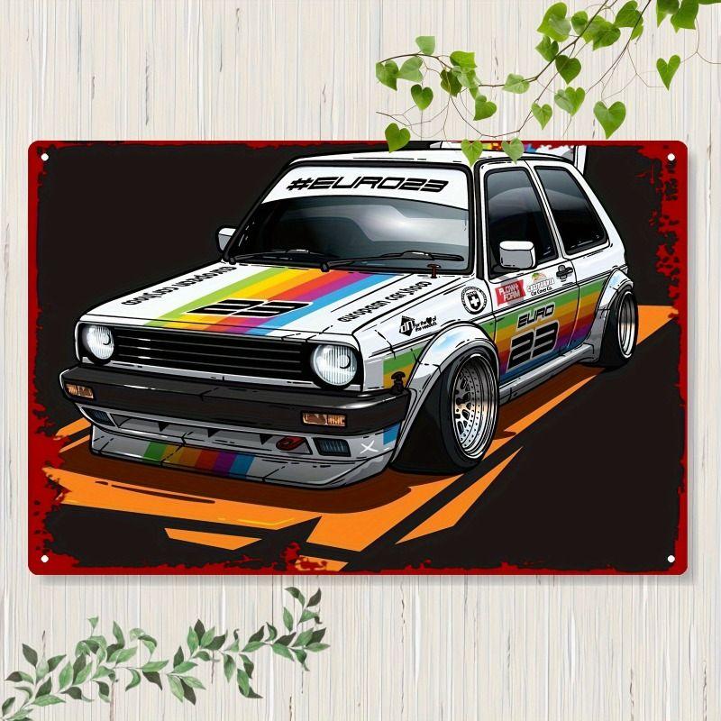 Automotive Metal Decorative Painting: Gifts for Car Lovers Garage Home Style