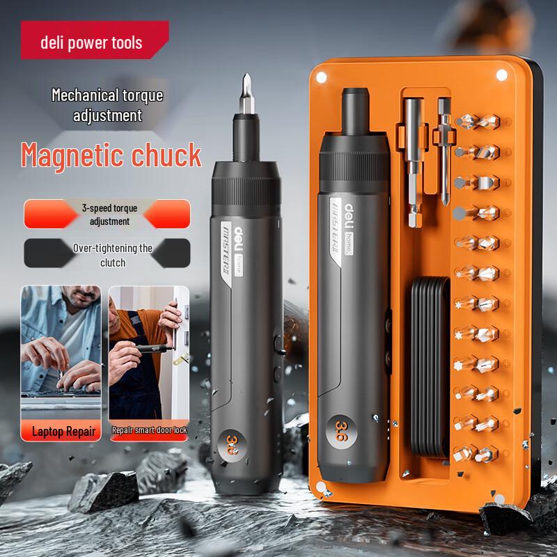Deli Cordless Electric Screwdriver & Tool Kit CN plug (adapter included)
