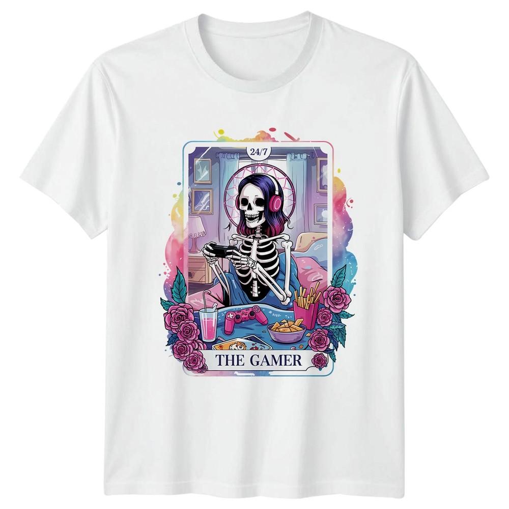 The Gamer 247 Skeleton Gamer Unisexs TShirt Kawaii Gaming Gaming Birthday Gift S