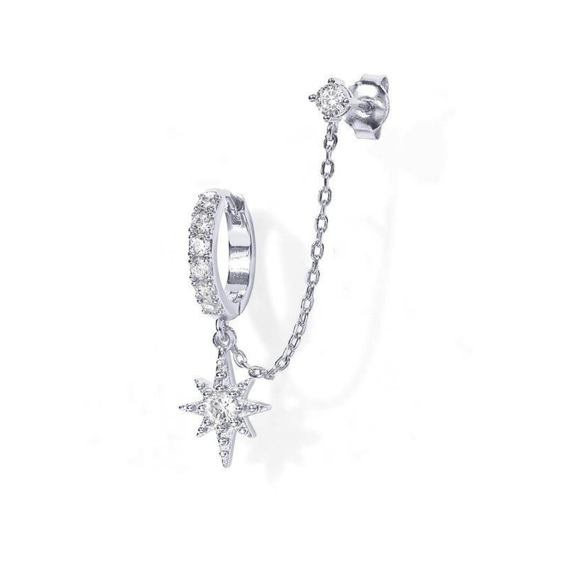 Trendy Rhinestone Tassel Ear Cuff: Versatile European and American Fashion Earrings for Women