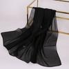 Thin Chinese Red Solid Chiffon Small Silk Scarf  Souvenir  Small Gift  Thin Big Red Women's Gauze Scarf