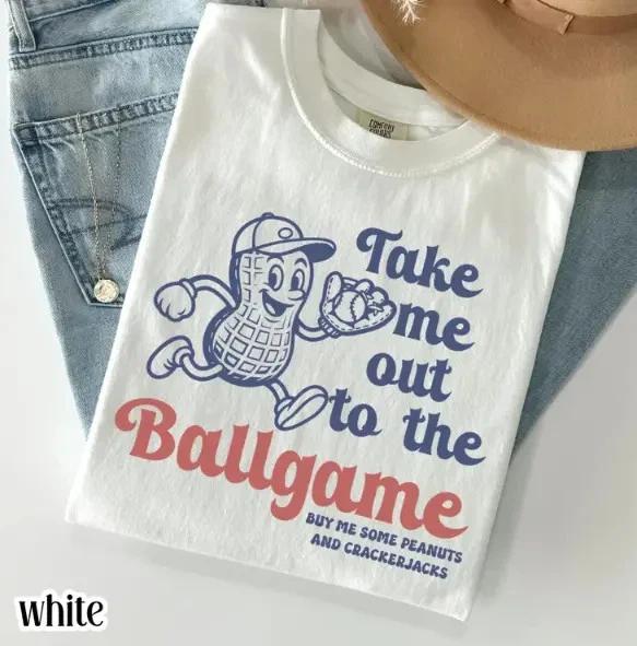 Funny Baseball Mom  Shirt Retro Peanut Mascot Softball Game Day Tee 2XL
