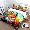 Fox Floral Art Home Decor Soft Comfortable Duvet Cover Bedding Set Included 1*Duvet Cover & 2*Pillowcases, Gift