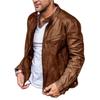 Men's leather jacket winter new color casual zipper decorative PU leather jacket jacket men
