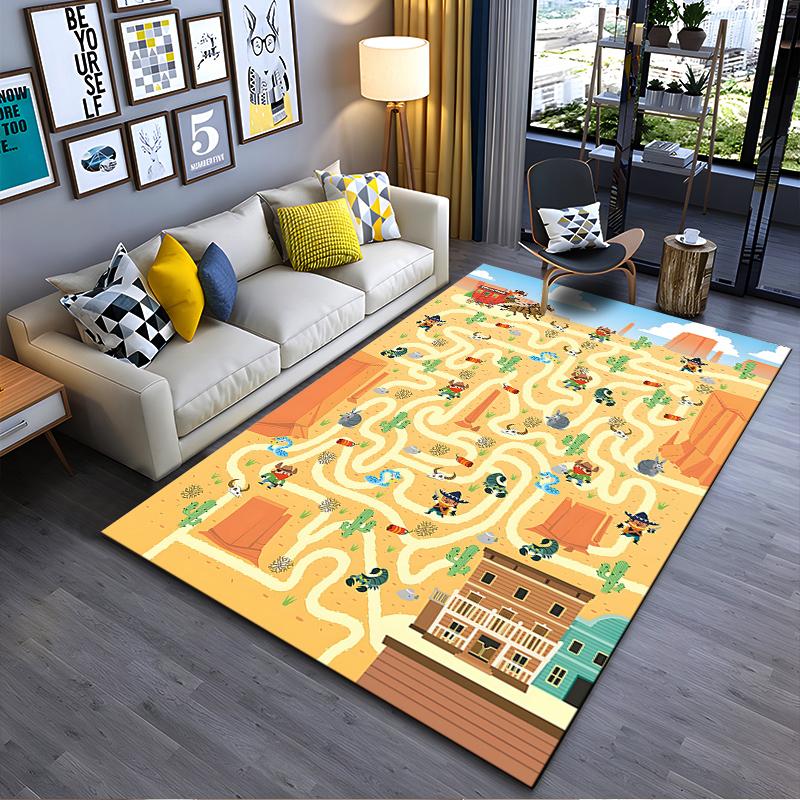 

Cartoon Cowboy Adventure Rug Suitable for use as an anti-slip game mat for living room and bedroom sofas 40x60cm( 15x23in )
